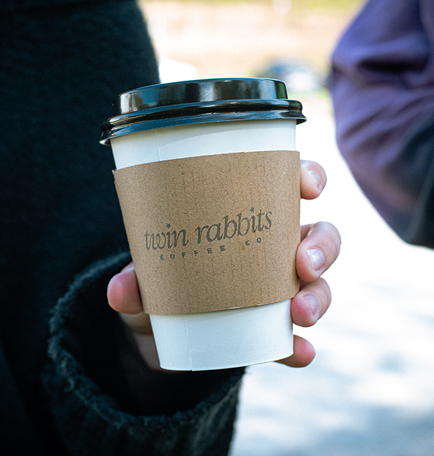 Twin Rabbits coffee cup